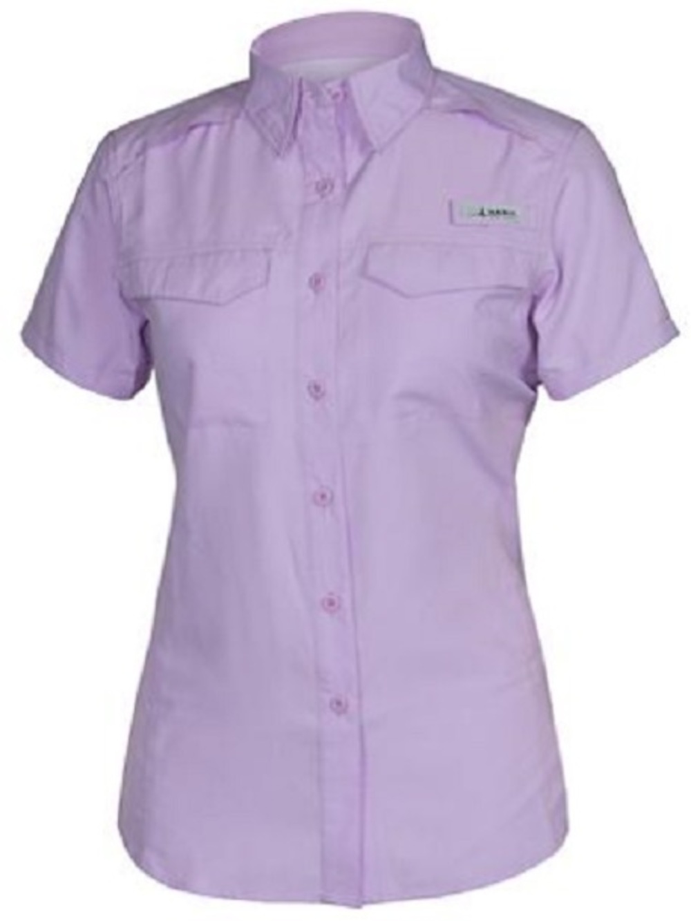 Habit Outdoors Pastel Lilac Westerlake Short Sleeve Button-Down Fishing Shirt Lg